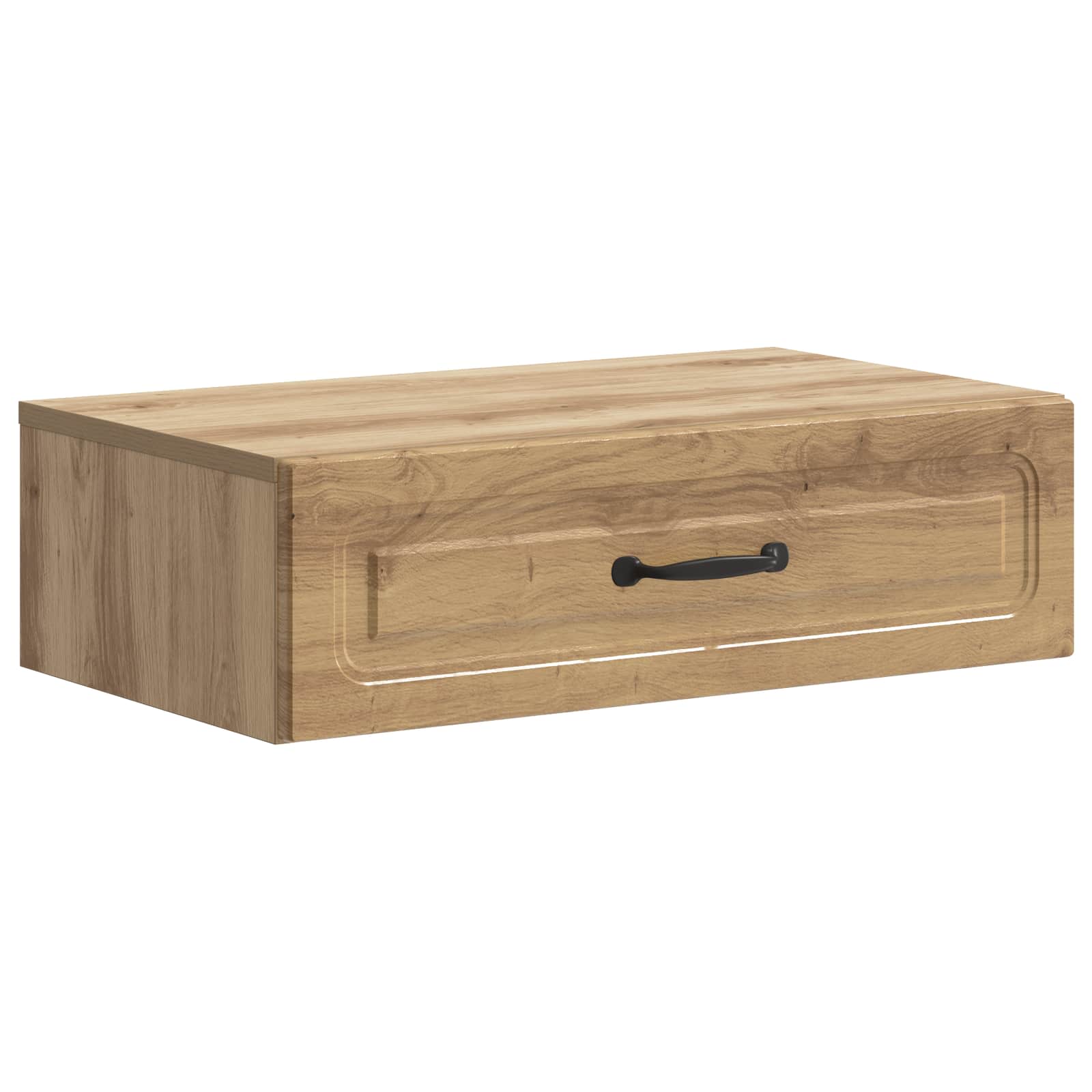 vidaXL Masă laterală montată pe perete Stejar Artizanal Lemn prelucrat