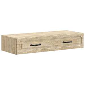 Nástěnný boční stůl Dub sonoma 87,5 x 34,5 x 17 cm - obrázek 2