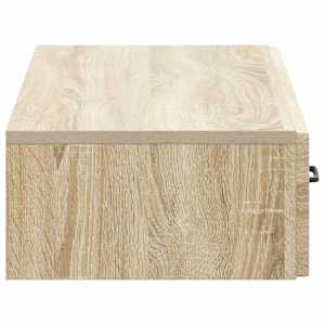Nástěnný boční stůl Dub sonoma 87,5 x 34,5 x 17 cm - obrázek 6