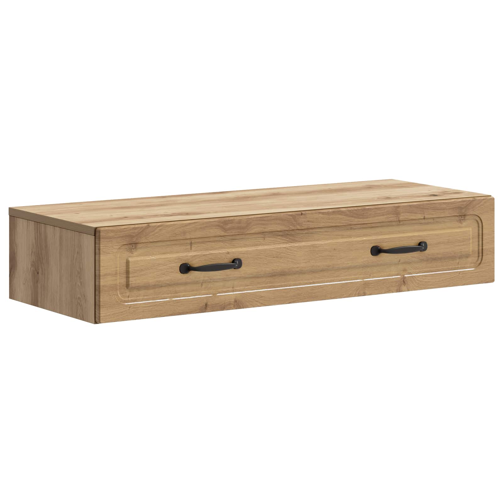 vidaXL Masă laterală montată pe perete Stejar Artizanal Lemn prelucrat