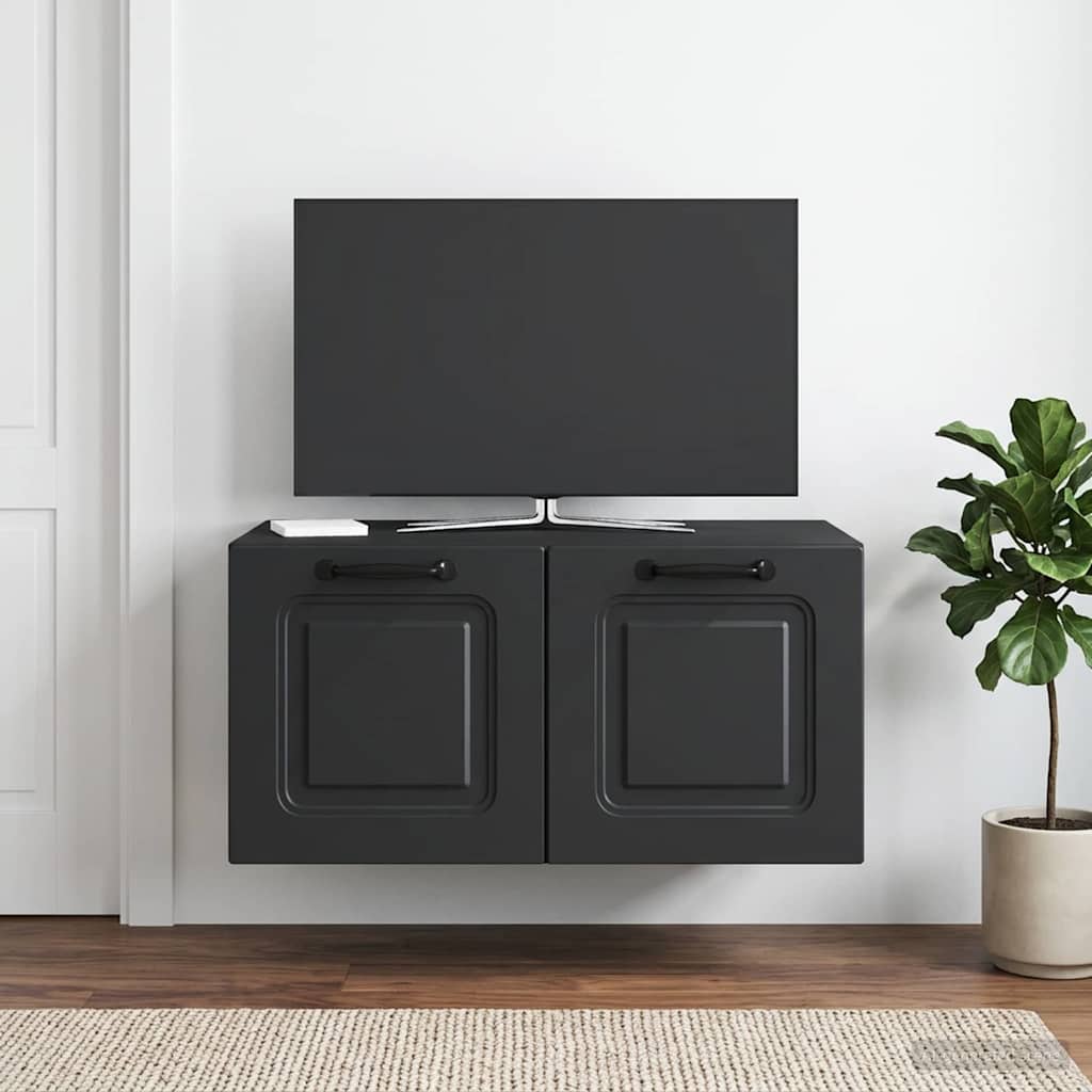 Seinälle asennettava TV-kaappi Musta 59,5 x 41 x 30 cm