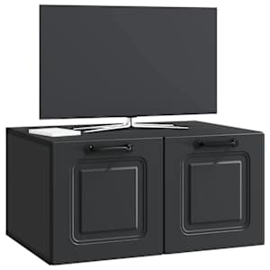 Nástěnná TV skříň Černá 59,5 x 41 x 30 cm Kompozitní dřevo - obrázek 3