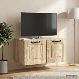 Nástěnná TV skříň Dub sonoma 59,5 x 41 x 30 cm Kompozitní dřevo - obrázek 4