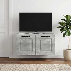 Nástěnná TV skříň Nástěnný Betonově šedá 59,5 x 41 x 30 cm - obrázek 1