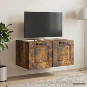 Nástěnná TV skříň Nástěnný Kouřový dub 59,5 x 41 x 30 cm - obrázek 4