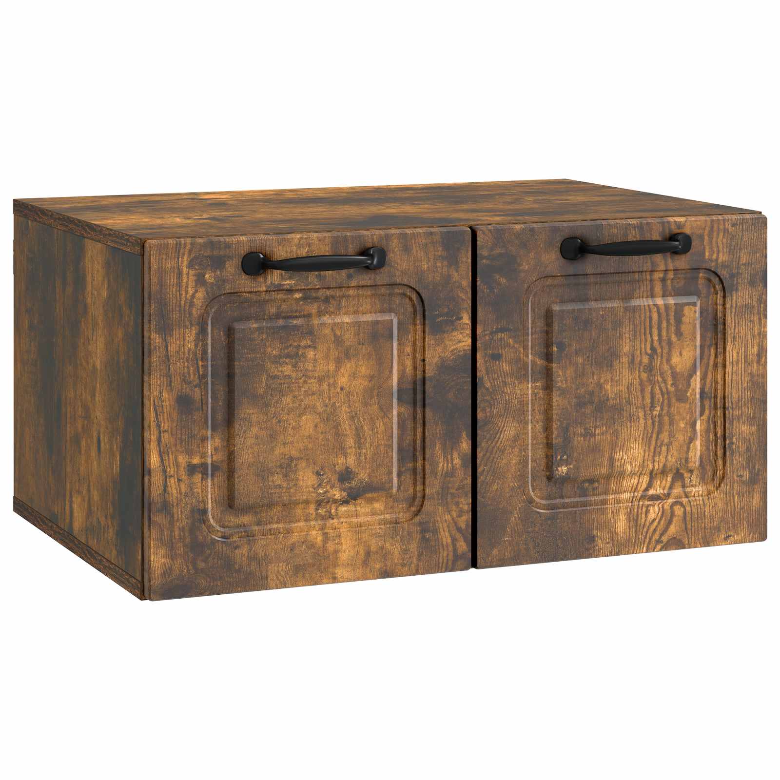 vidaXL Oglindă TV montată pe perete Stejar fumuriu 59,5 x 41 x 30 cm