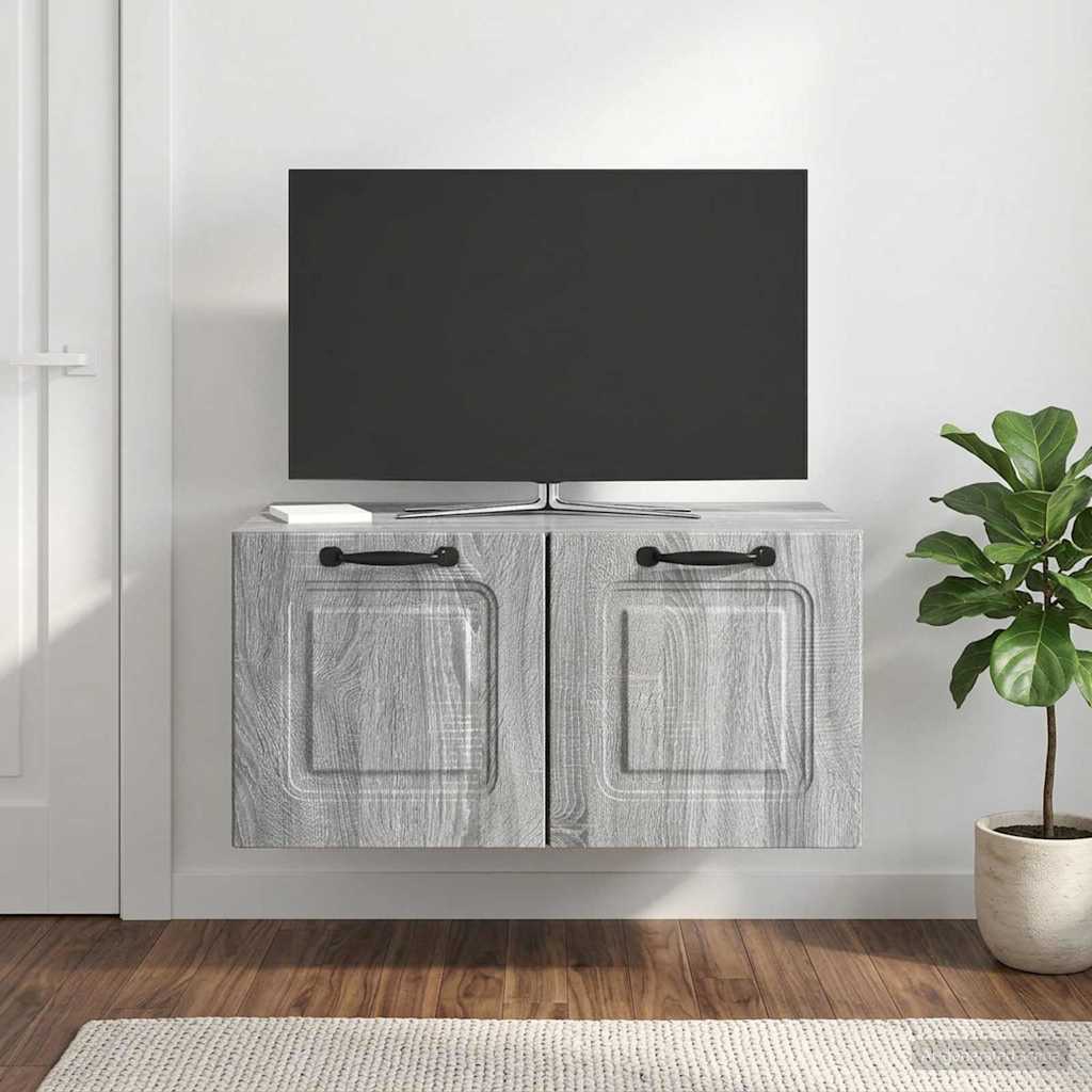 Seinälle asennettava TV-kaappi Harmaa sonoma 59,5 x 41 x 30 cm