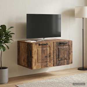 Nástěnná TV skříň Nástěnný Staré dřevo 59,5 x 41 x 30 cm - obrázek 4