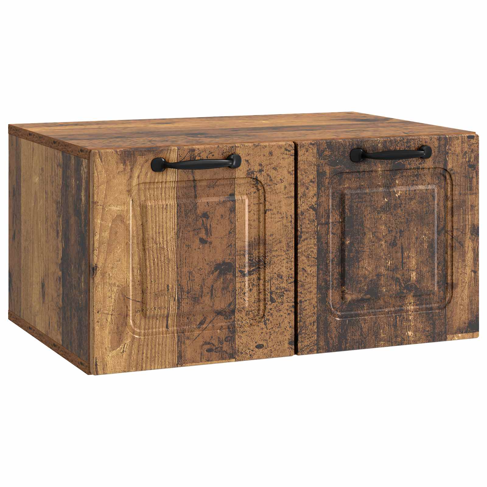 vidaXL Oglindă TV montată pe perete Lemn vechi 59,5 x 41 x 30 cm