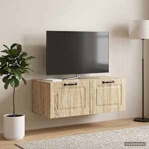 Nástěnná TV skříň Dub sonoma 78,5 x 41 x 30 cm Kompozitní dřevo - obrázek 4