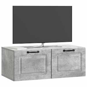 Nástěnná TV skříň Nástěnný Betonově šedá 78,5 x 41 x 30 cm - obrázek 3