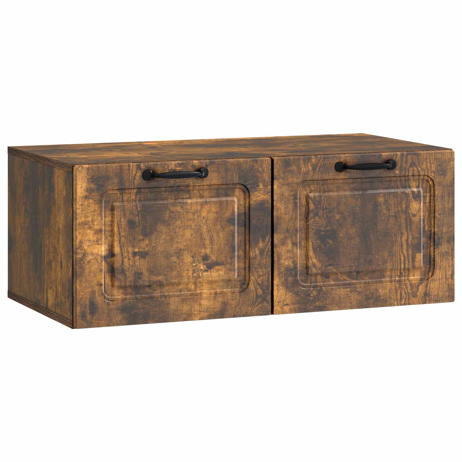 vidaXL Oglindă TV montată pe perete Stejar fumuriu 78,5 x 41 x 30 cm