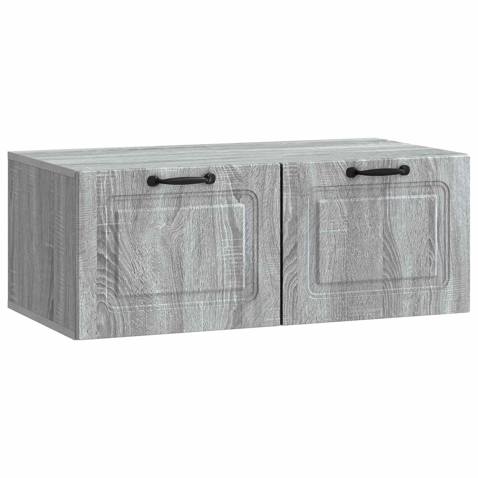 vidaXL Oglindă TV montată pe perete Sonoma gri 78,5 x 41 x 30 cm