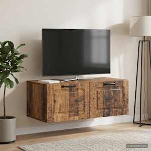 Nástěnná TV skříň Nástěnný Staré dřevo 78,5 x 41 x 30 cm - obrázek 1