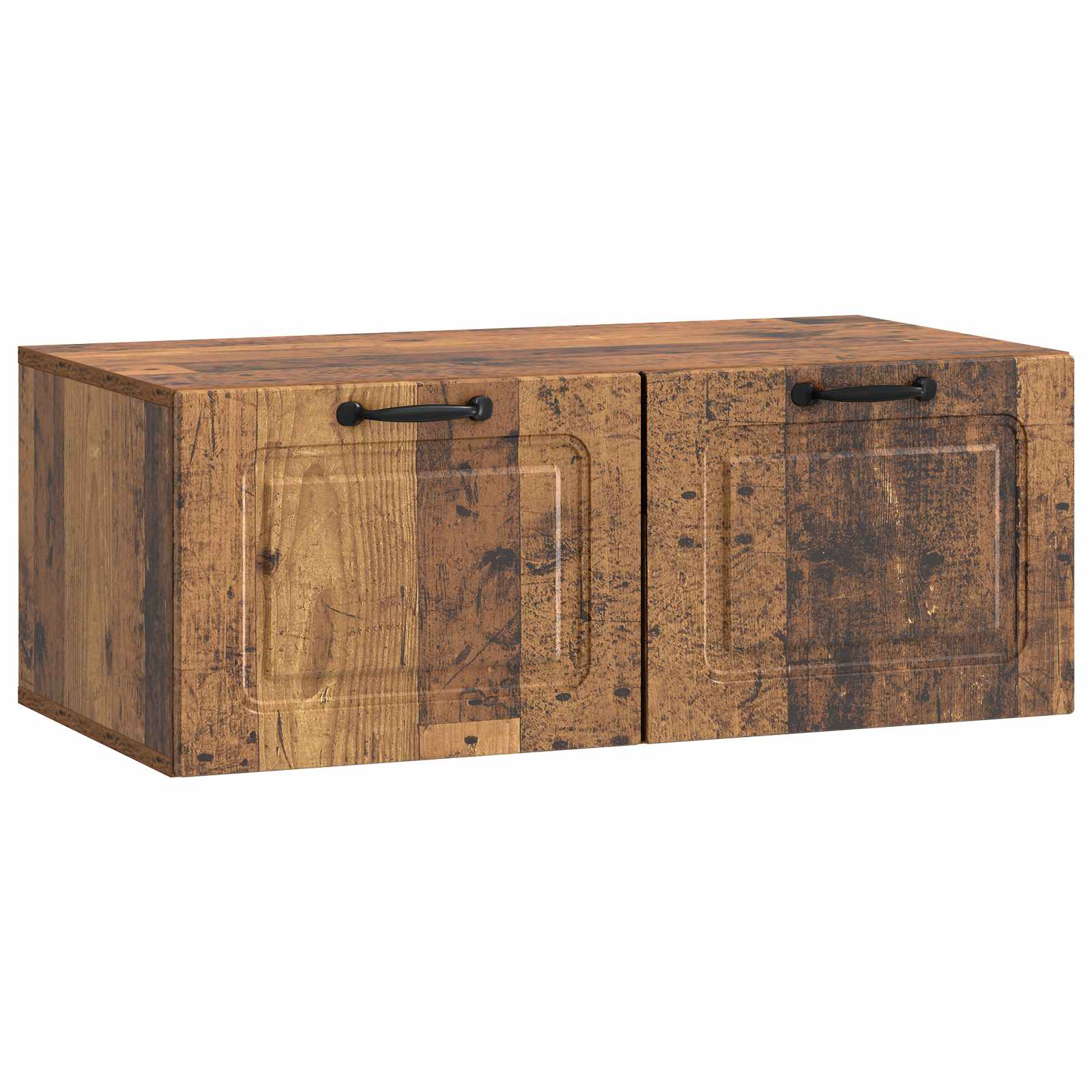 vidaXL Oglindă TV montată pe perete Lemn vechi 78,5 x 41 x 30 cm