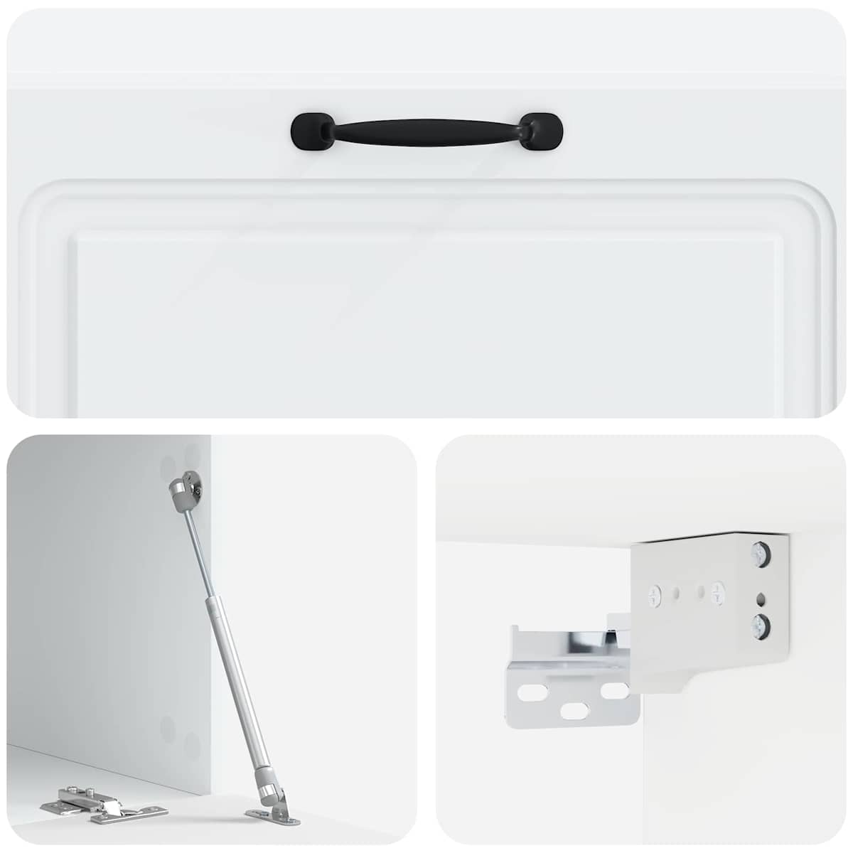 Væghængt TV-skab x 30 cm Konstrueret træ - Billede 9