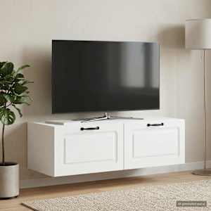 Nástěnná TV skříň Bílá 98 x 41 x 30 cm Kompozitní dřevo - obrázek 1