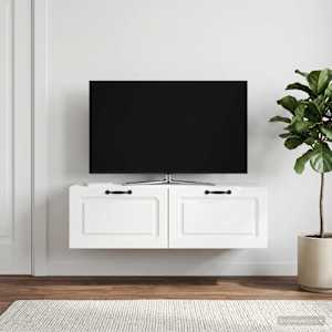 Nástěnná TV skříň Bílá 98 x 41 x 30 cm Kompozitní dřevo - obrázek 4