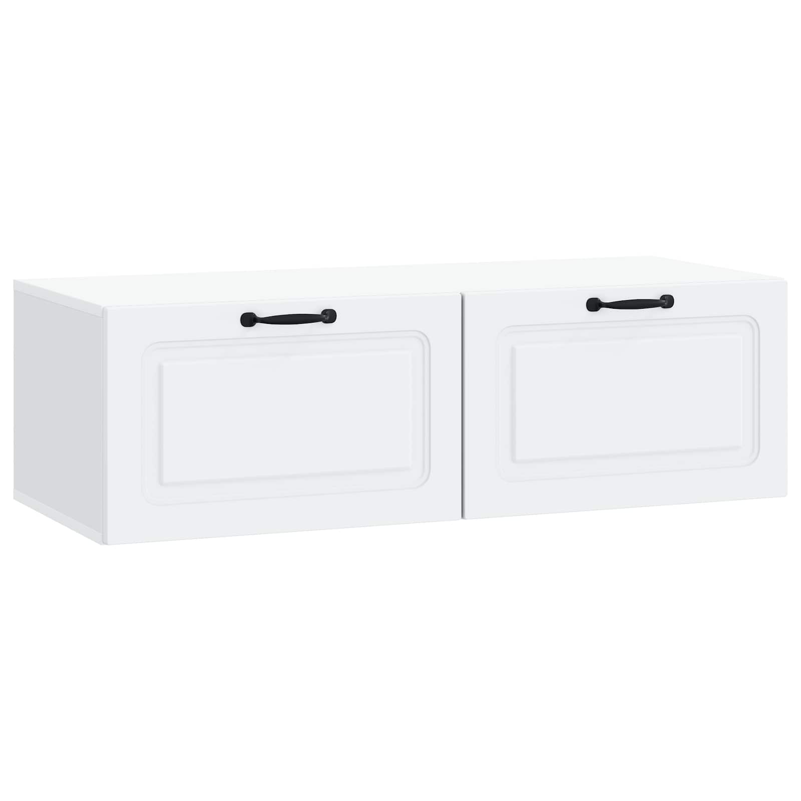 vidaXL Oglindă TV montată pe perete Alb 98 x 41 x 30 cm Lemn prelucrat