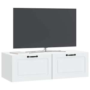 Nástěnná TV skříň Bílá 98 x 41 x 30 cm Kompozitní dřevo - obrázek 3