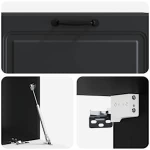 Nástěnná TV skříň Černá 98 x 41 x 30 cm Kompozitní dřevo - obrázek 9