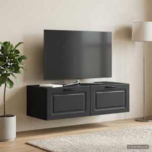 Nástěnná TV skříň Černá 98 x 41 x 30 cm Kompozitní dřevo - obrázek 1