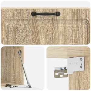 Nástěnná TV skříň Dub sonoma 98 x 41 x 30 cm Kompozitní dřevo - obrázek 9