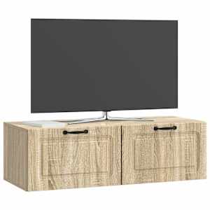 Nástěnná TV skříň Dub sonoma 98 x 41 x 30 cm Kompozitní dřevo - obrázek 3