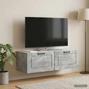 Nástěnná TV skříň Nástěnný Betonově šedá 98 x 41 x 30 cm - obrázek 1