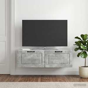 Nástěnná TV skříň Nástěnný Betonově šedá 98 x 41 x 30 cm - obrázek 4