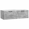 vidaXL Rippuv TV kapp Betoonhall 98 x 41 x 30 cm Tehispuit