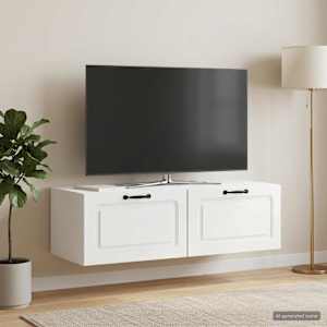 Nástěnná TV skříň Bílá s vysokým leskem 98 x 41 x 30 cm - obrázek 1