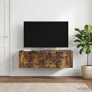 Nástěnná TV skříň Kouřový dub 98 x 41 x 30 cm Kompozitní dřevo - obrázek 1