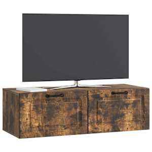 Nástěnná TV skříň Kouřový dub 98 x 41 x 30 cm Kompozitní dřevo - obrázek 3