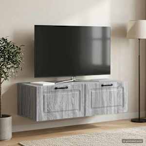Nástěnná TV skříň Šedá sonoma 98 x 41 x 30 cm Kompozitní dřevo - obrázek 1