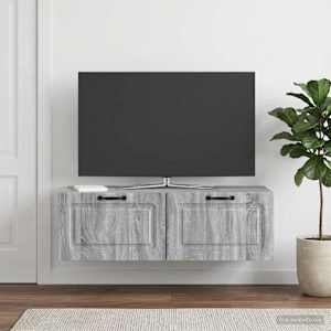 Nástěnná TV skříň Šedá sonoma 98 x 41 x 30 cm Kompozitní dřevo - obrázek 4