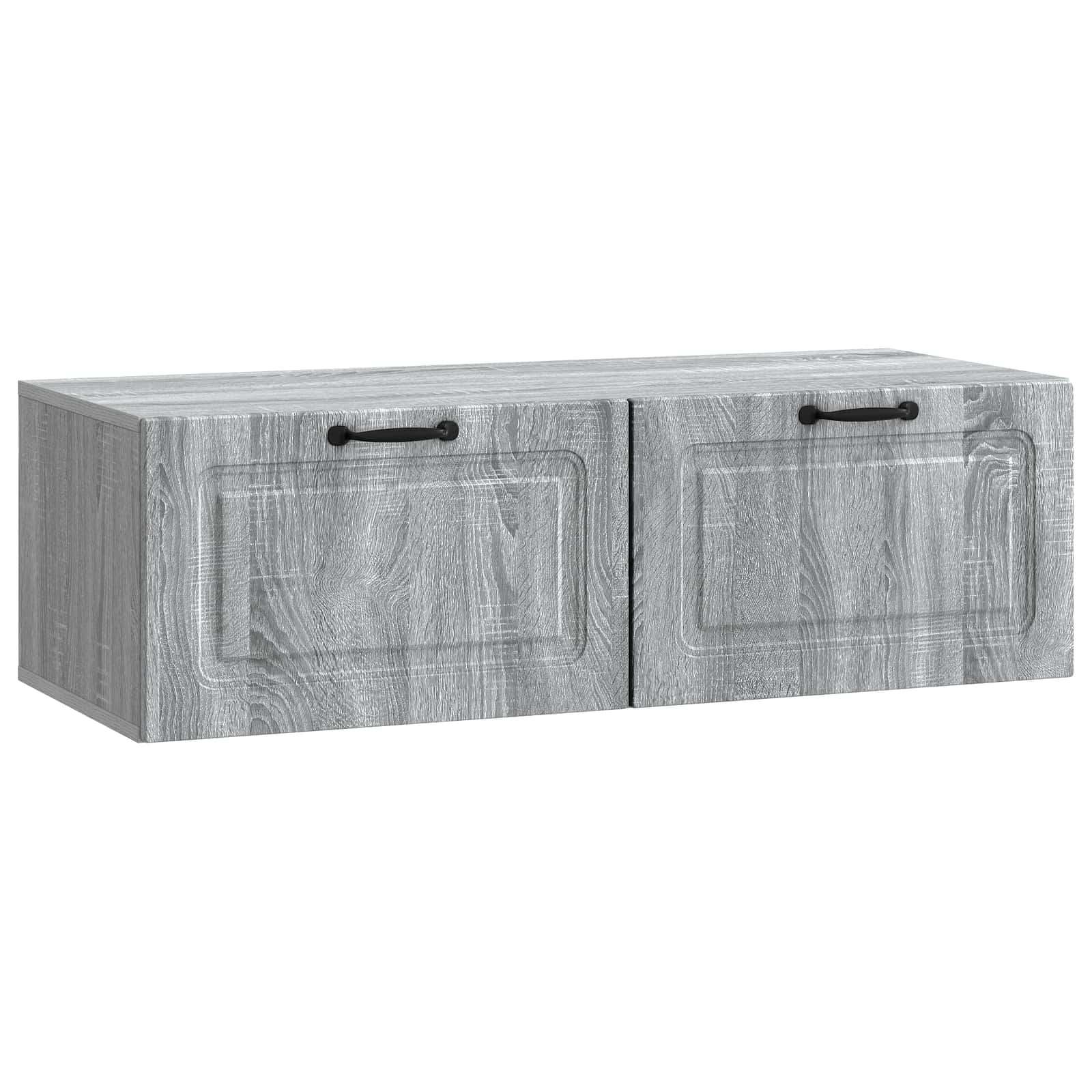 vidaXL Oglindă TV montată pe perete Sonoma gri 98 x 41 x 30 cm