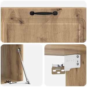 Nástěnná TV skříň 98 x 41 x 30 cm Dub artisan Kompozitní dřevo - obrázek 9