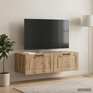 Nástěnná TV skříň 98 x 41 x 30 cm Dub artisan Kompozitní dřevo - obrázek 4