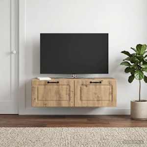 Nástěnná TV skříň 98 x 41 x 30 cm Dub artisan Kompozitní dřevo - obrázek 1