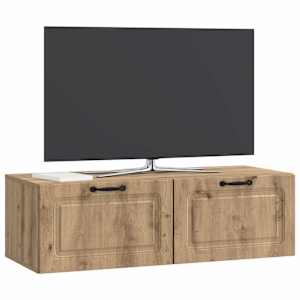 Nástěnná TV skříň 98 x 41 x 30 cm Dub artisan Kompozitní dřevo - obrázek 3