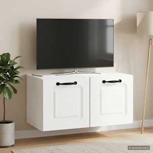 Nástěnná TV skříň Bílá 59,5 x 31 x 30 cm Kompozitní dřevo - obrázek 1