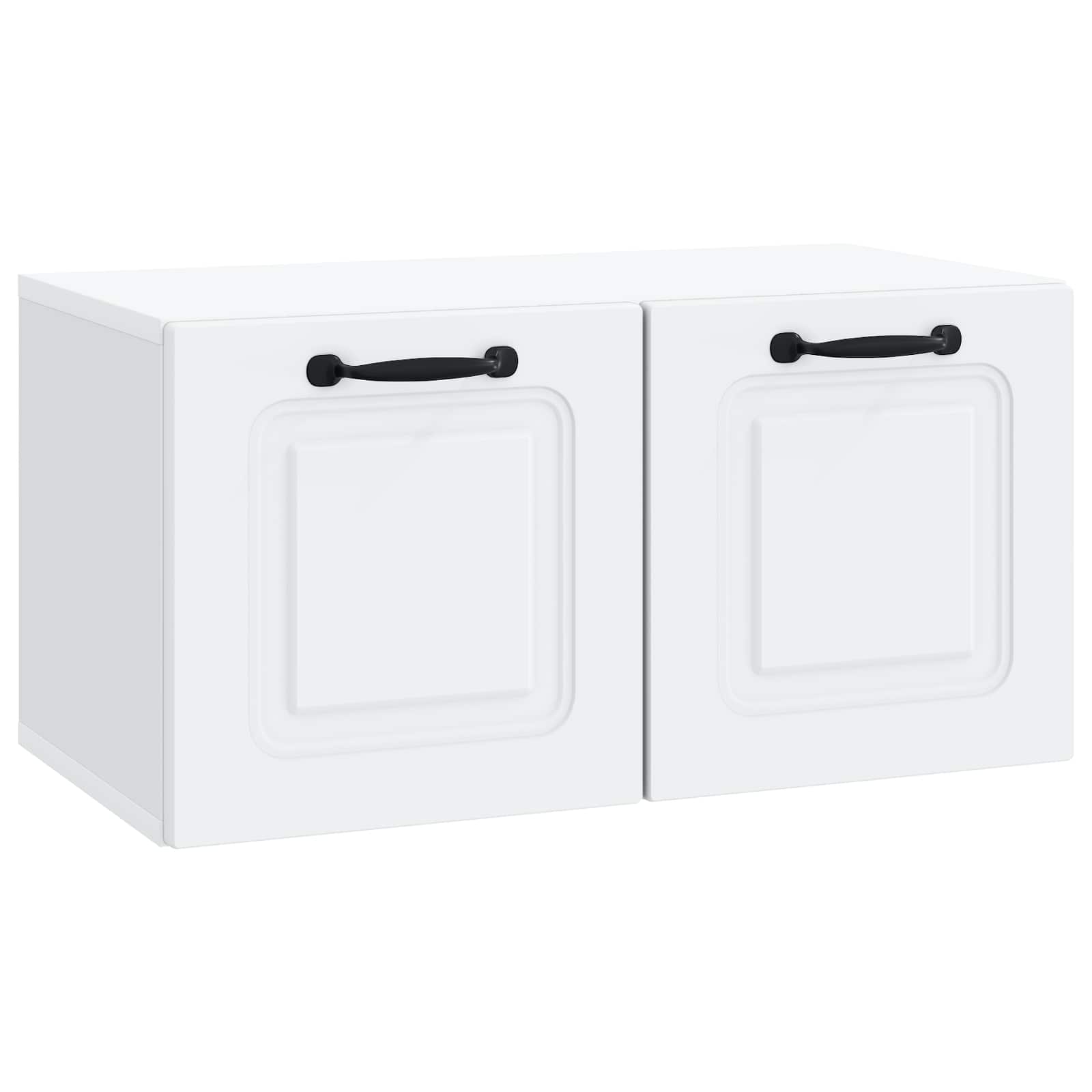 vidaXL Oglindă TV montată pe perete Pe perete Alb 59,5 x 31 x 30 cm