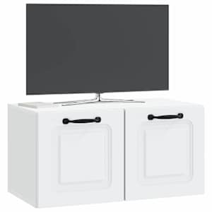 Nástěnná TV skříň Bílá 59,5 x 31 x 30 cm Kompozitní dřevo - obrázek 3