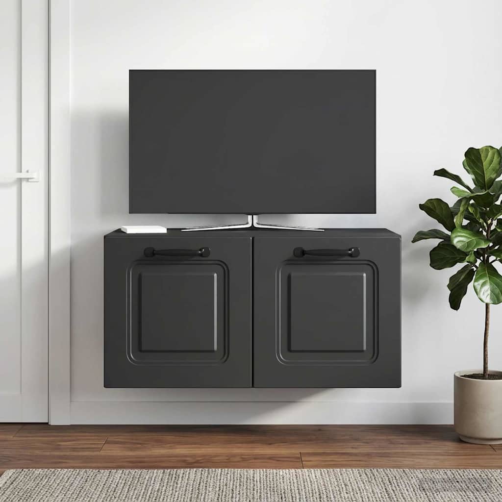 Seinälle asennettava TV-kaappi Musta 59,5 x 31 x 30 cm