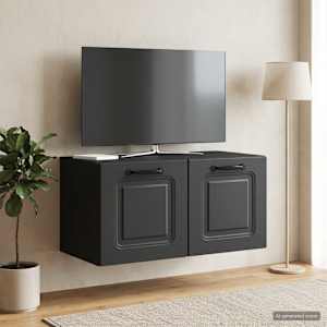Nástěnná TV skříň Černá 59,5 x 31 x 30 cm Kompozitní dřevo - obrázek 4