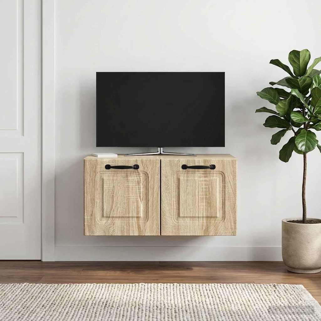 Seinälle asennettava TV-kaappi Sonoma-tammi 59,5 x 31 x 30 cm - Image 4