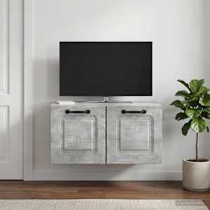 Nástěnná TV skříň Nástěnný Betonově šedá 59,5 x 31 x 30 cm - obrázek 1