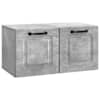 vidaXL Rippuv TV kapp Betoonhall 59,5 x 31 x 30 cm Tehispuit