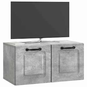 Nástěnná TV skříň Nástěnný Betonově šedá 59,5 x 31 x 30 cm - obrázek 3